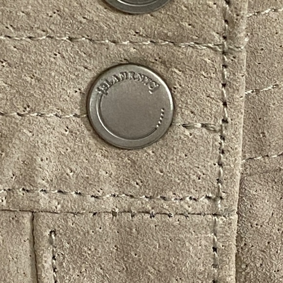 BLANKNYC Tan Suede Leather Fawn Skirt Short Button Front Pockets Women’s Size 25 - Picture 2 of 12